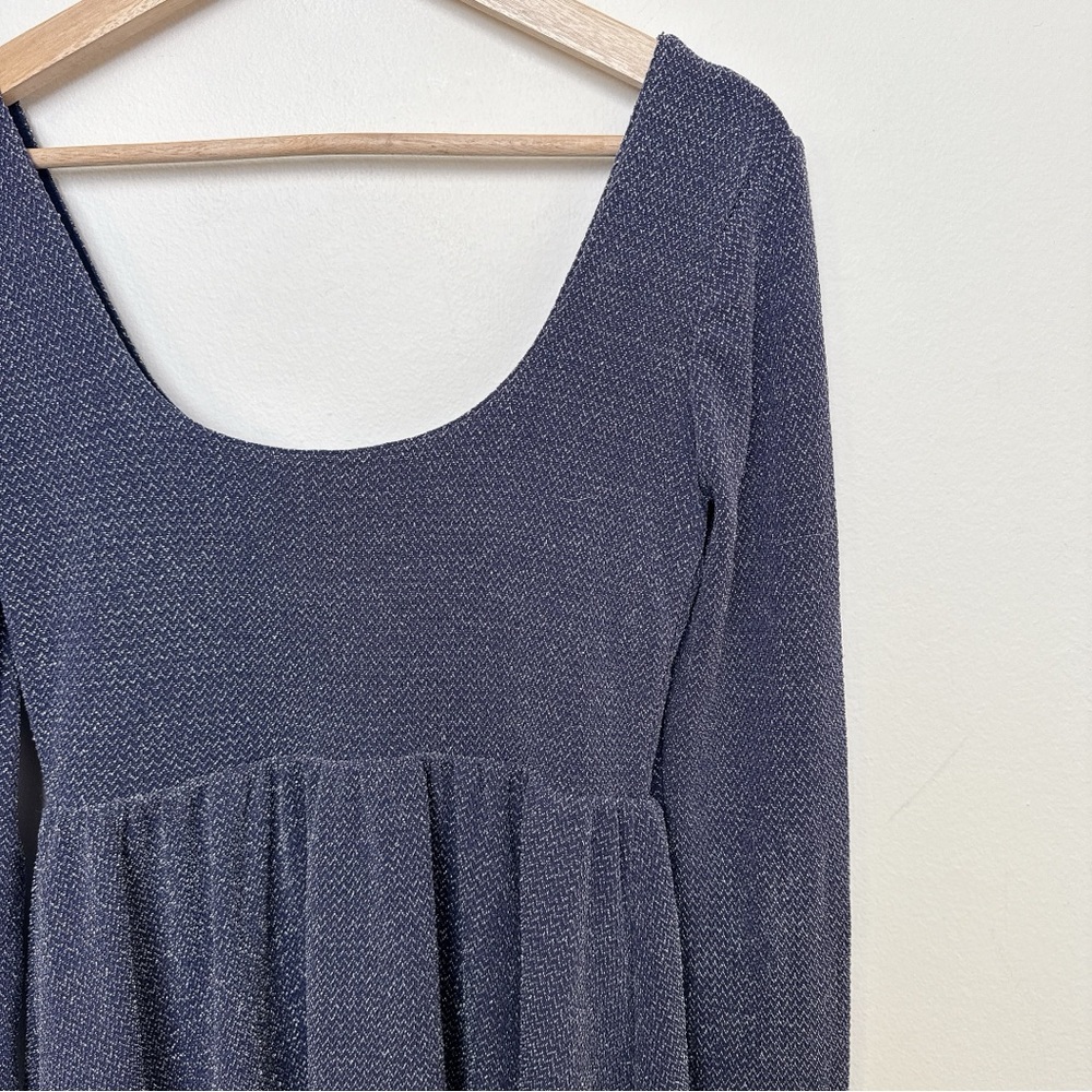Free People Womens Small Sparkle Long Sleeve Disco Mini Dress CN - Picture 12 of 14